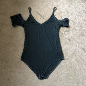 charcoal gray bodysuit